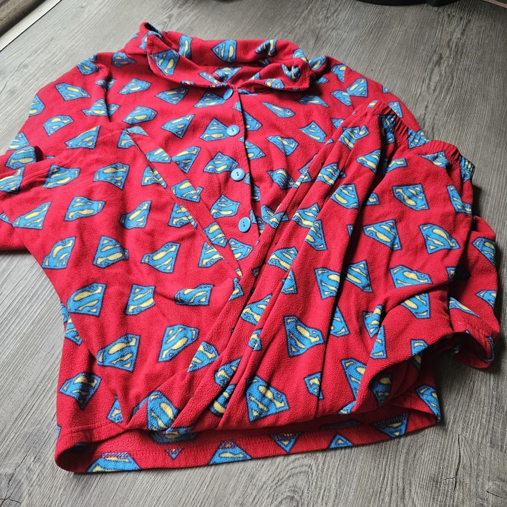 Superman DC Comics Juniors Medium Fleece Pajamas